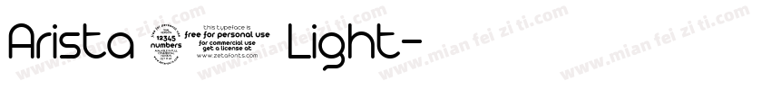 Arista 20 Light字体转换